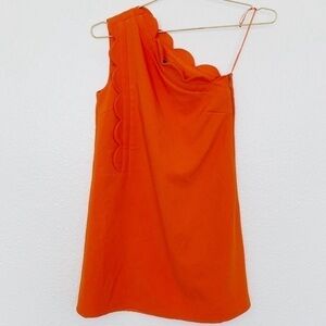 👗VICTORIA BECKHAM 4TARGET One-Shoulder Scallop Mini